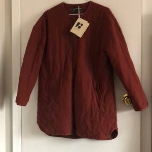 Frank and Oak Red Quilted Jacket